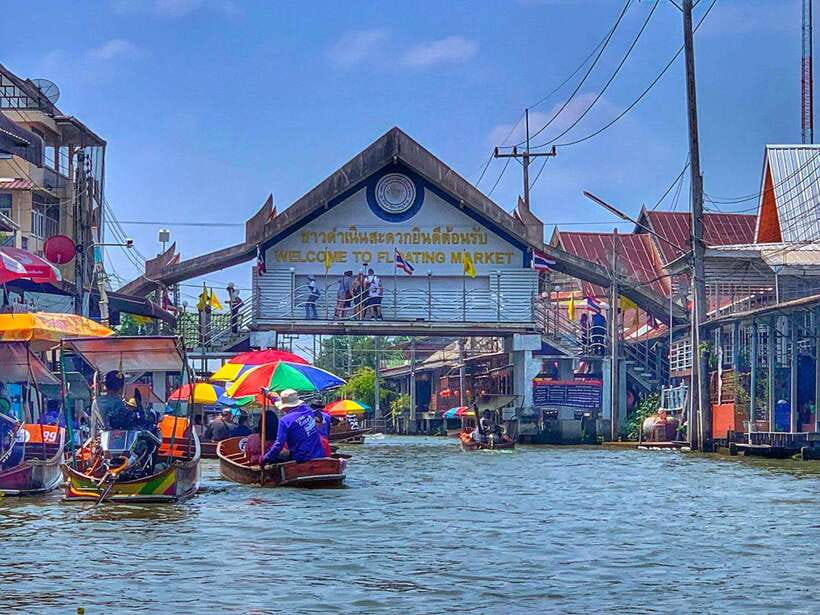 Bangkok: Train Market & Floating Market with Boat Ride - Mae Klong Railway Market: the inches-away moment and how to watch it