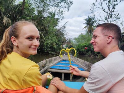 Cai Rang and Phong Dien Floating Market Explore Mekong Delta - Sunrise breakfast on the Mekong River: fuel for a long morning