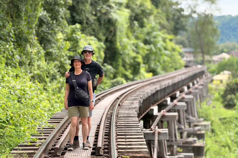 From Bangkok: Kanchanaburi Tour with Floating Market Visit - Kra Sae Cave Bridge plus the train segment: Burma Railway energy with real weight