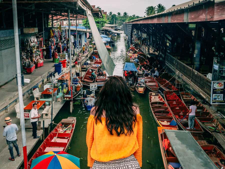 From Bangkok: Maeklong Railway and Floating Market Day Tour - Maeklong Railway Market: Watching the market react to a passing train