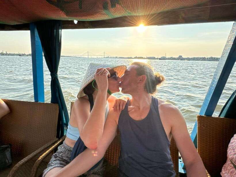 From HCM: Tour 2 day Mekong Can Tho Cai Rang Floating Market - My Tho and Ben Tre: hand-rowed creeks, fish cages, and coconut island life