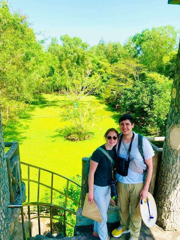 Nature reservation and Floating Market - Lung Ngọc Hoàng by boat: water hyacinth canals and bird-song lookout
